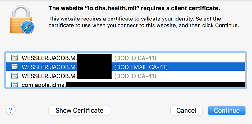 Dod Certificates For Mac